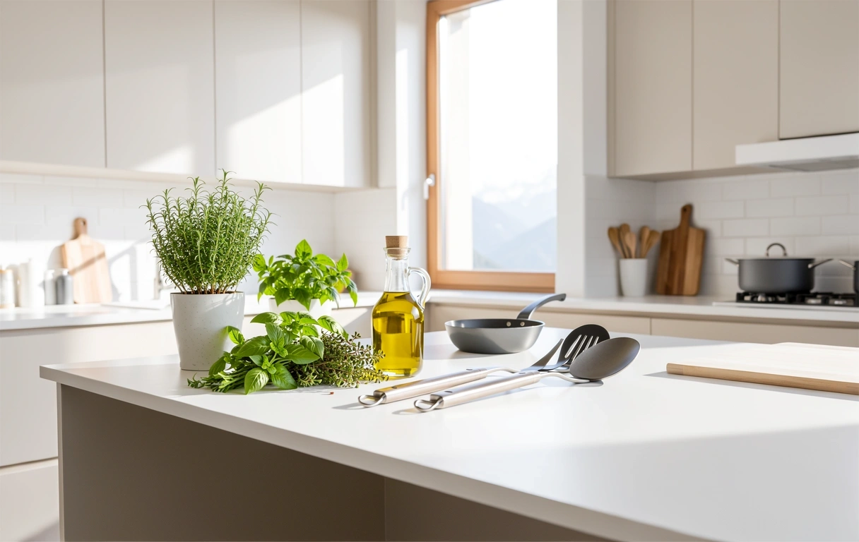 Interior of a Swiss Healthy Kitchen studio